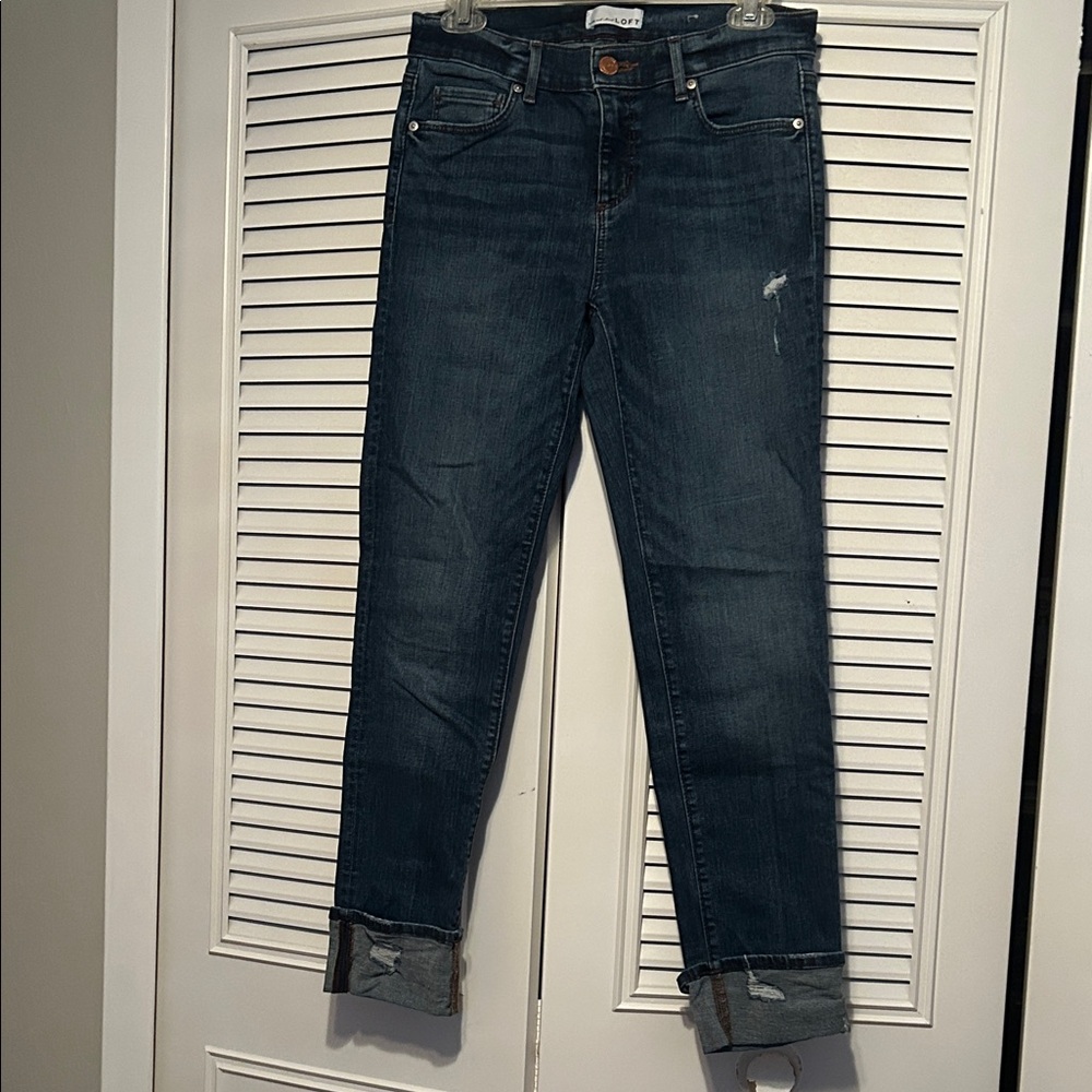 LOFT Dark Blue Ankle Jeans